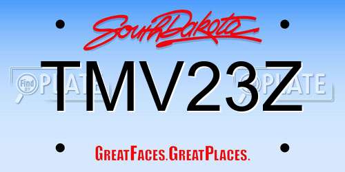 TMV23Z South Dakota License Plate