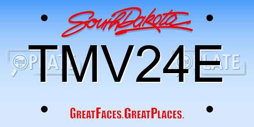 TMV24E South Dakota License Plate