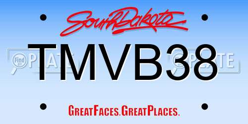 TMVB38 South Dakota License Plate