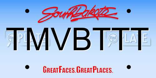 TMVBTTT South Dakota License Plate