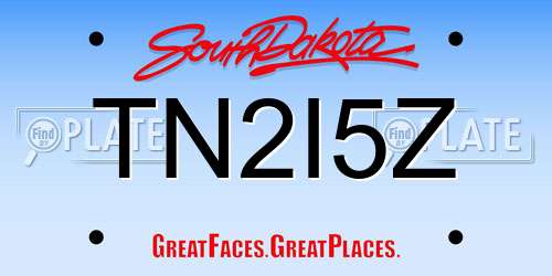 TN2I5Z South Dakota License Plate