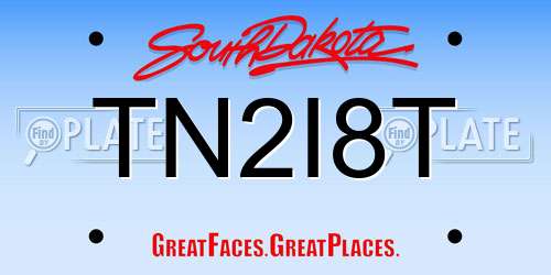 TN2I8T South Dakota License Plate