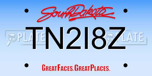TN2I8Z South Dakota License Plate