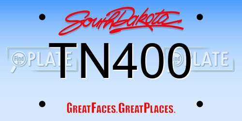 TN400 South Dakota License Plate