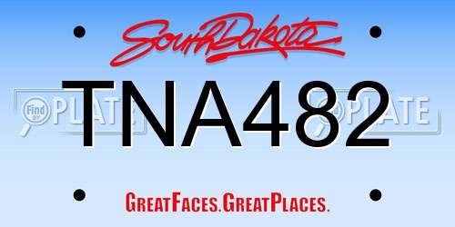 TNA482 South Dakota License Plate