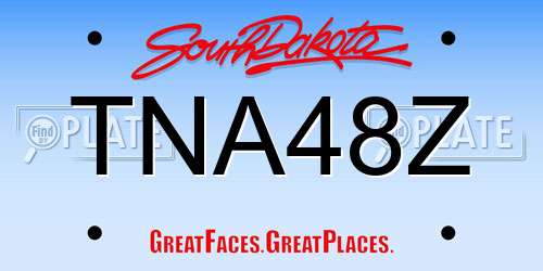 TNA48Z South Dakota License Plate
