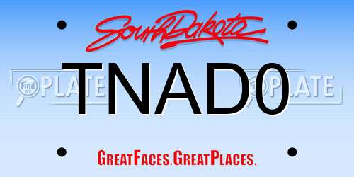 TNAD0 South Dakota License Plate