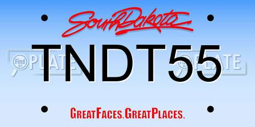 TNDT55 South Dakota License Plate