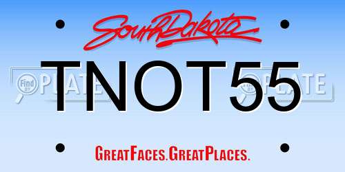TNOT55 South Dakota License Plate