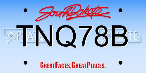 TNQ78B South Dakota License Plate