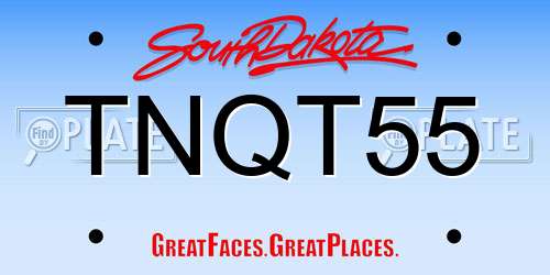 TNQT55 South Dakota License Plate