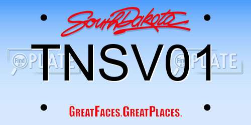 TNSV01 South Dakota License Plate