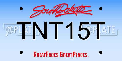 TNT15T South Dakota License Plate