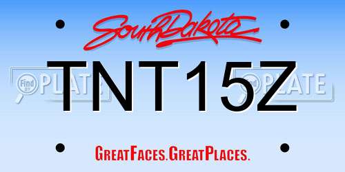 TNT15Z South Dakota License Plate
