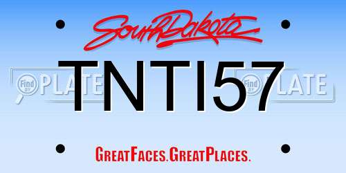 TNTI57 South Dakota License Plate