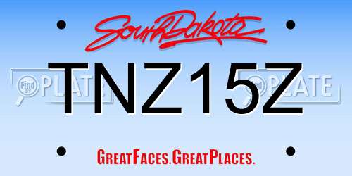 TNZ15Z South Dakota License Plate