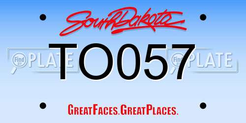 TO057 South Dakota License Plate