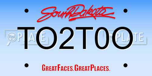 TO2T0O South Dakota License Plate