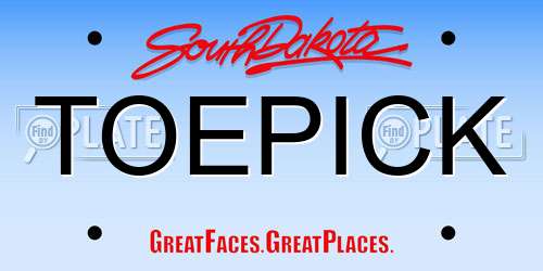 TOEPICK South Dakota License Plate