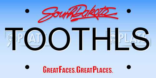 TOOTHLS South Dakota License Plate