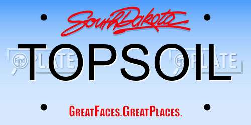TOPSOIL South Dakota License Plate