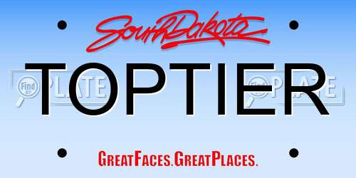 TOPTIER South Dakota License Plate