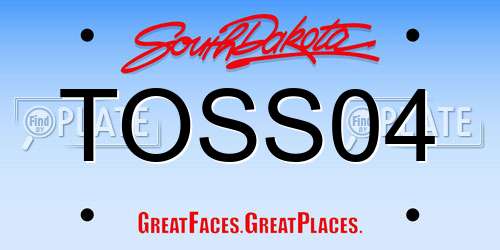 TOSS04 South Dakota License Plate