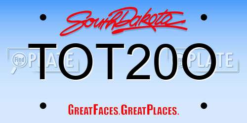 TOT20O South Dakota License Plate