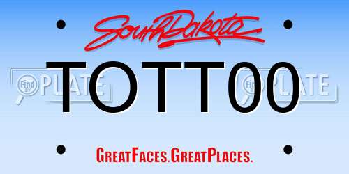 TOTT00 South Dakota License Plate