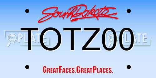 TOTZ00 South Dakota License Plate