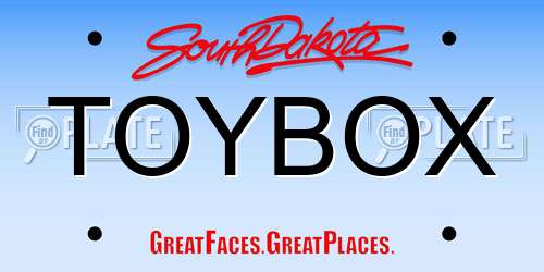 TOYBOX South Dakota License Plate