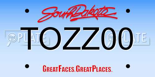 TOZZ00 South Dakota License Plate