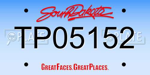 TP05152 South Dakota License Plate