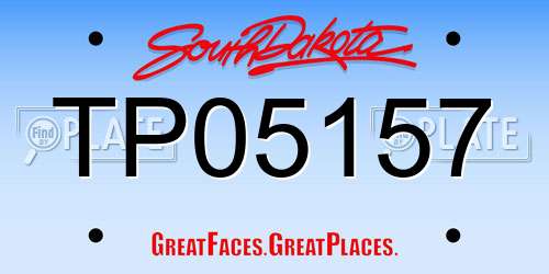 TP05157 South Dakota License Plate