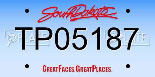 TP05187 South Dakota License Plate