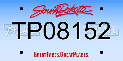 TP08152 South Dakota License Plate