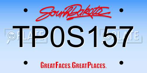 TP0S157 South Dakota License Plate