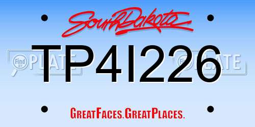 TP4I226 South Dakota License Plate