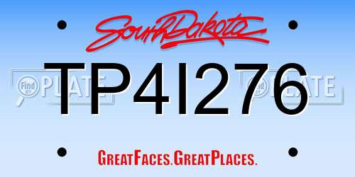 TP4I276 South Dakota License Plate