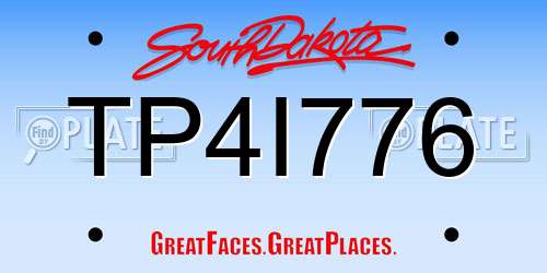 TP4I776 South Dakota License Plate