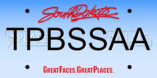 TPBSSAA South Dakota License Plate