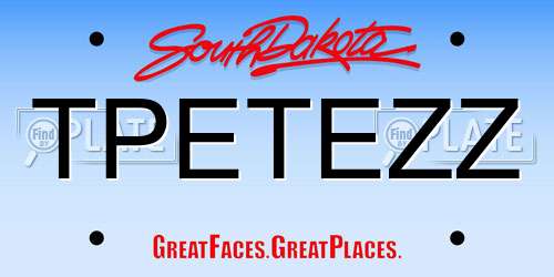 TPETEZZ South Dakota License Plate