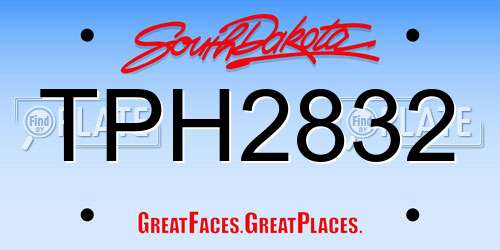 TPH2832 South Dakota License Plate