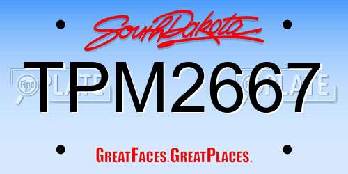 TPM2667 South Dakota License Plate