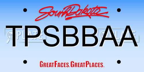 TPSBBAA South Dakota License Plate