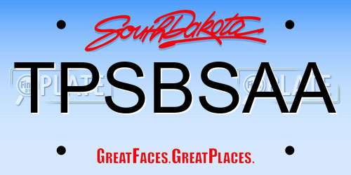 TPSBSAA South Dakota License Plate