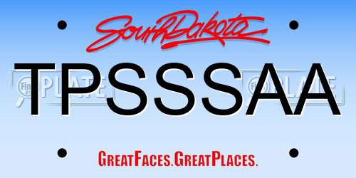 TPSSSAA South Dakota License Plate