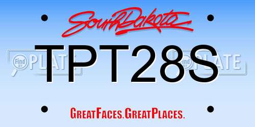 TPT28S South Dakota License Plate