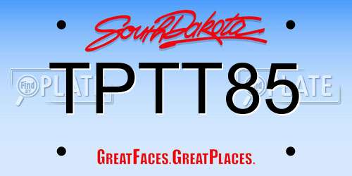 TPTT85 South Dakota License Plate