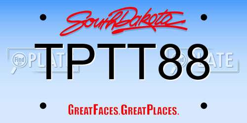 TPTT88 South Dakota License Plate